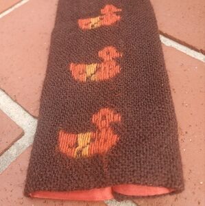 Vintage 1960s D.C. "The Hecht" Rooster SQUARE 2.5" duck tie orange